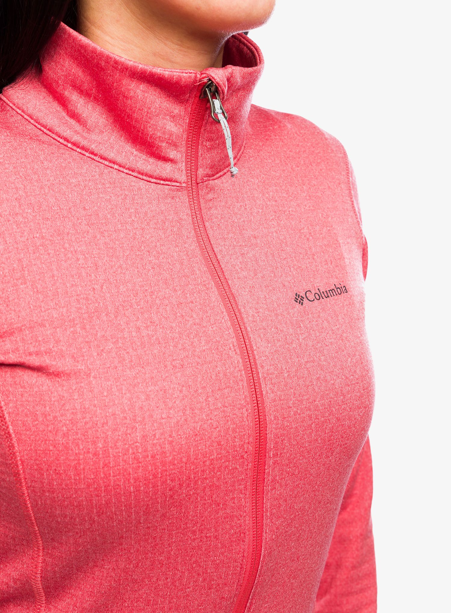 Dámská mikina na zip Columbia Park View Grid Fleece Full Zip - juicy heather