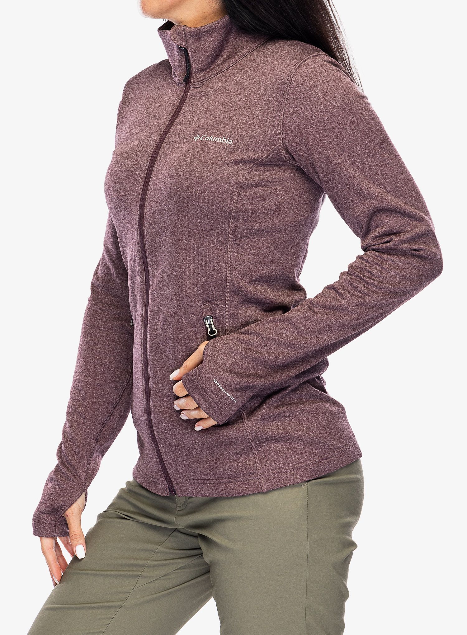Dámská mikina bez kapuce Columbia Park View Grid Fleece Full Zip - moonvista