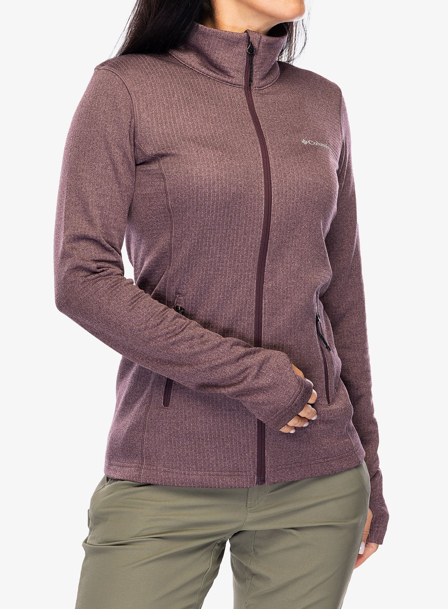 Dámská mikina bez kapuce Columbia Park View Grid Fleece Full Zip - moonvista