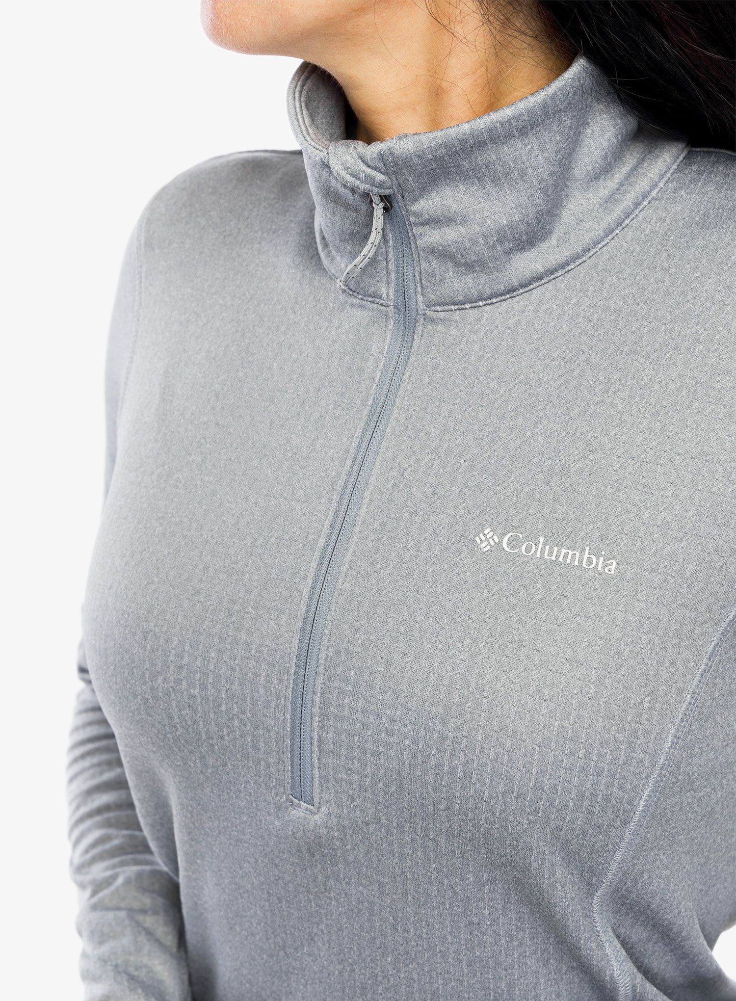 Fleece mikina dámská Columbia Park View Grid Fleece Half Zip - cirrus grey