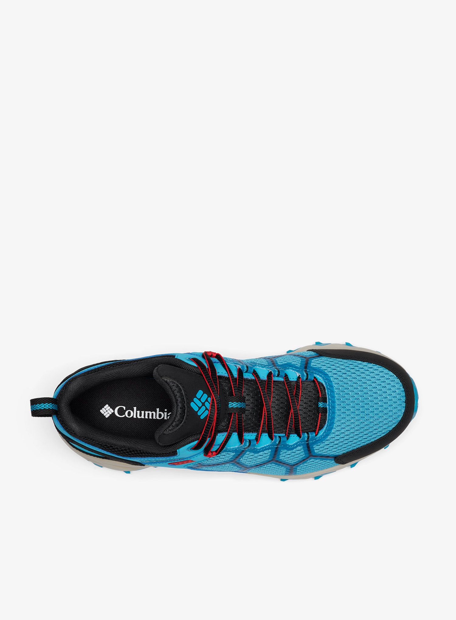 Turistické boty Columbia Peakfreak II - clear water/poppy red