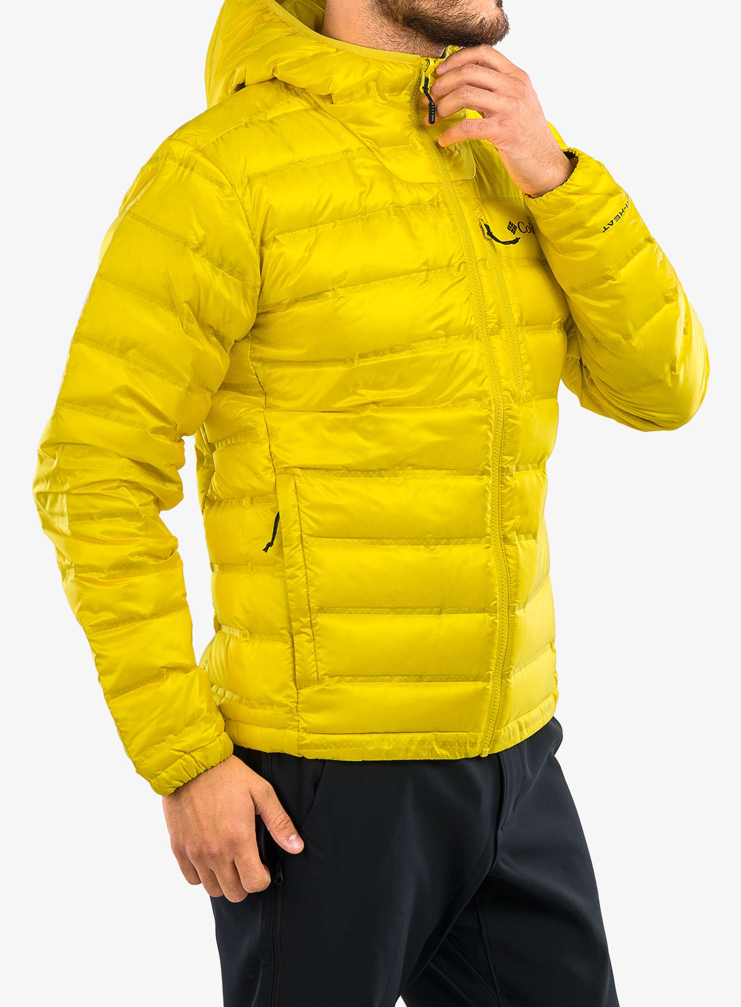 Bunda Columbia Pebble Peak Down Hooded Jacket - laser lemon