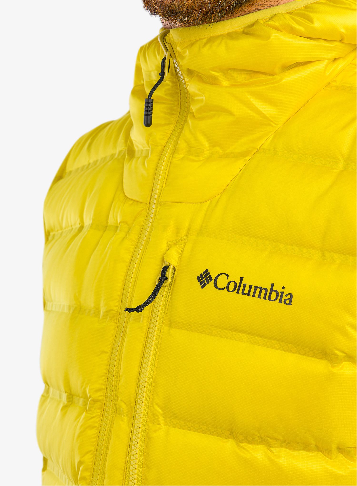 Bunda Columbia Pebble Peak Down Hooded Jacket - laser lemon