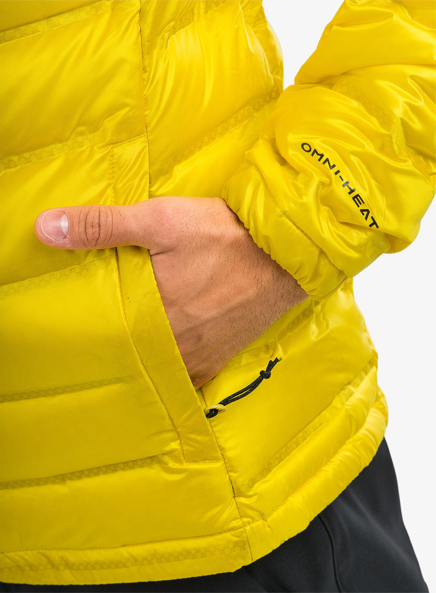 Bunda Columbia Pebble Peak Down Hooded Jacket - laser lemon