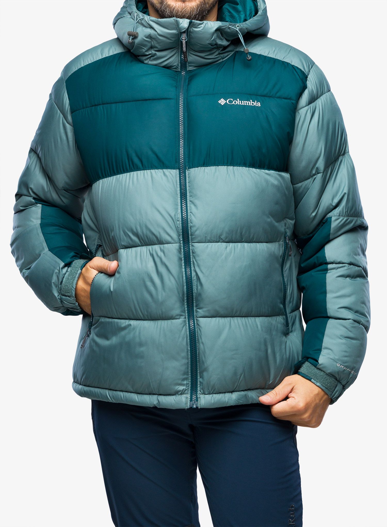 Pánská zimní bunda Columbia Pike Lake II Hooded Jacket - metal/night wave