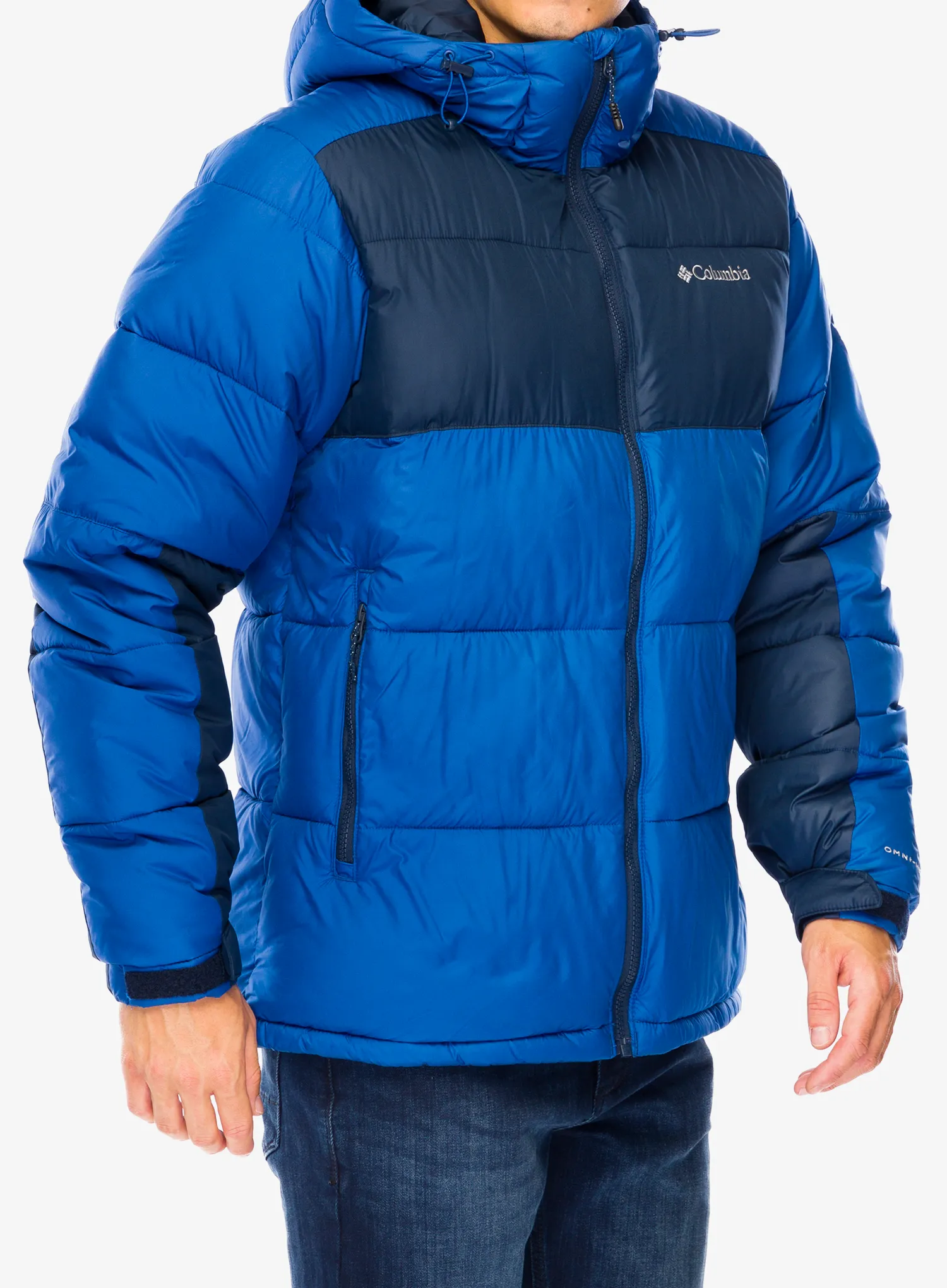 Zateplená bunda Columbia Pike Lake II Hooded Jacket - mountain blue/collegiate navy