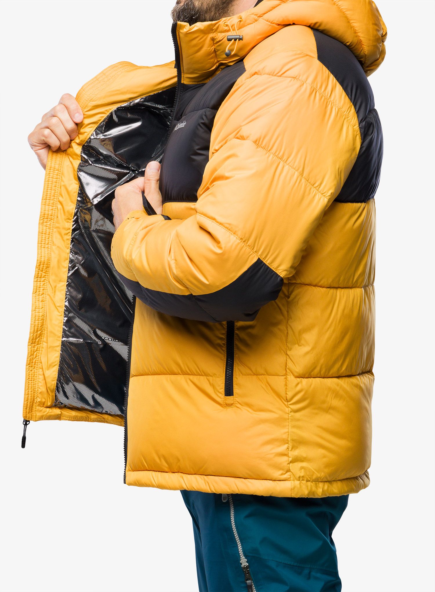 Zateplená bunda Columbia Pike Lake II Hooded Jacket - raw honey/shark