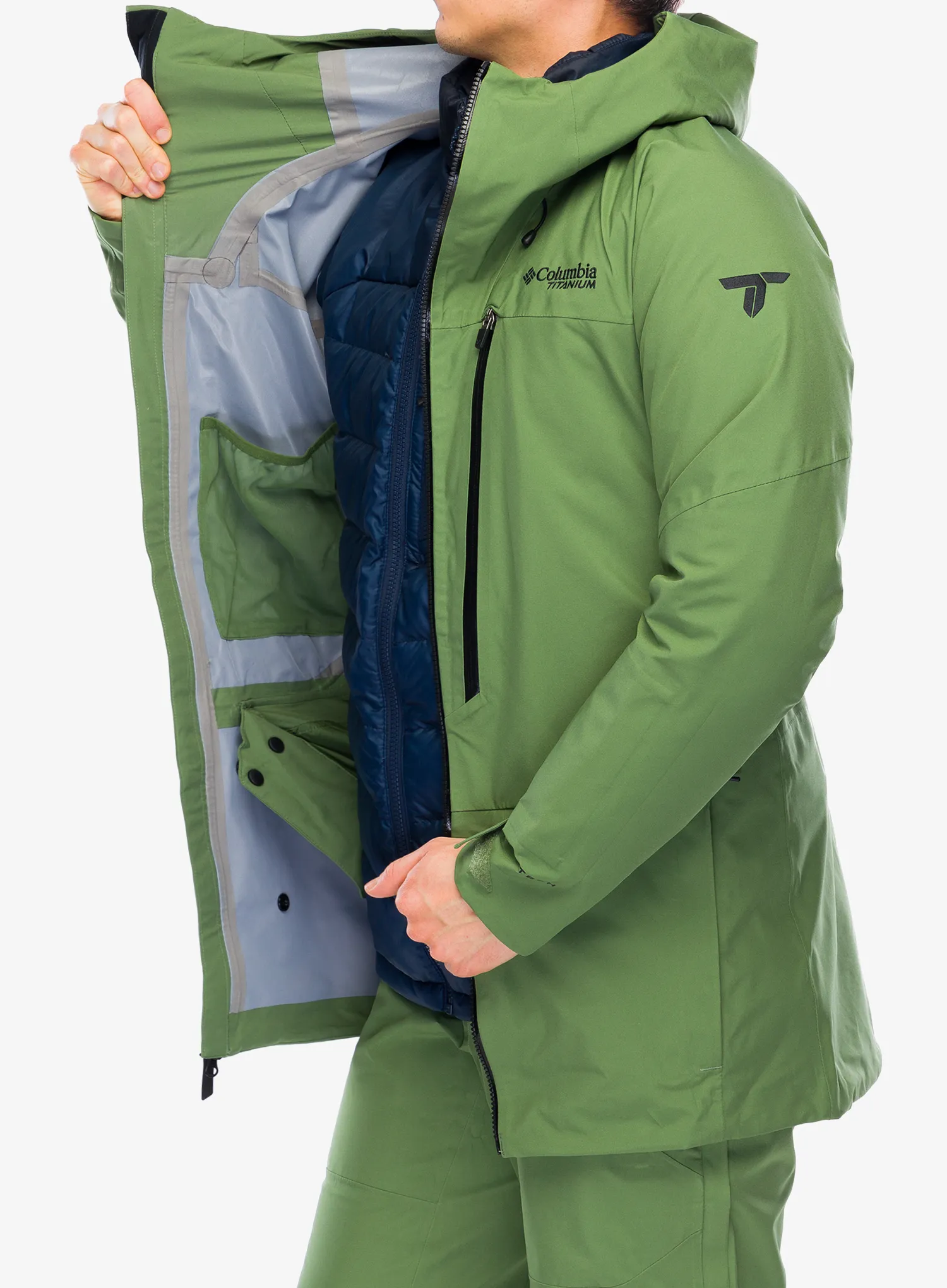 Lyžařská bunda Columbia Platinum Peak II 3L Shell - canteen