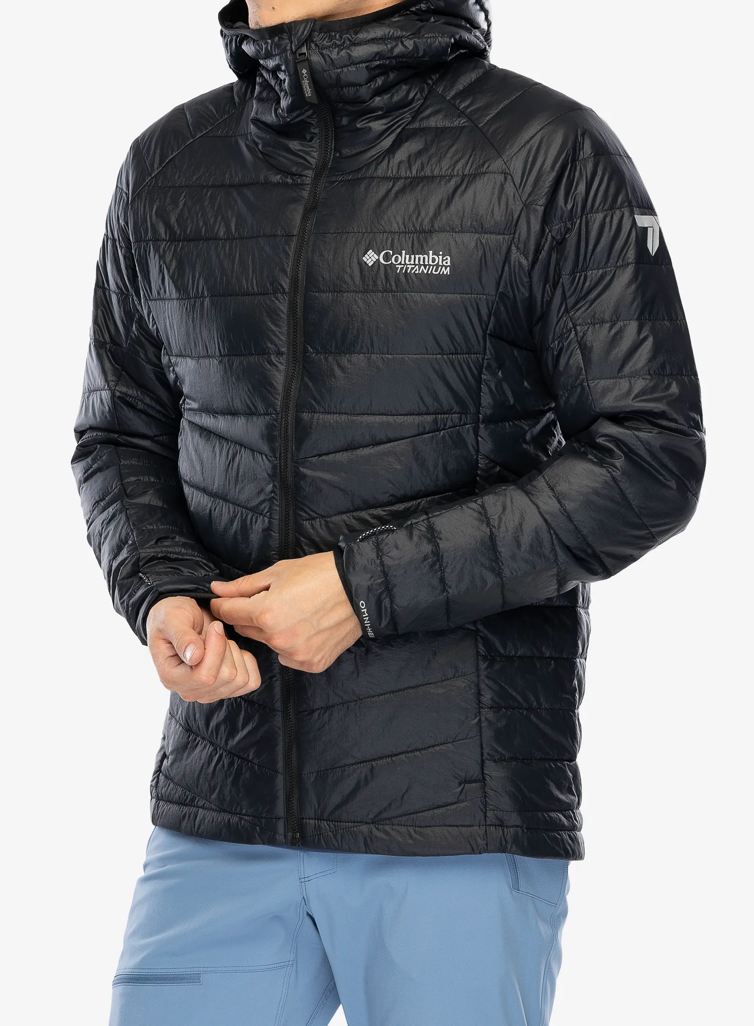 Zateplená bunda Columbia Platinum Peak II Hooded Jacket - black