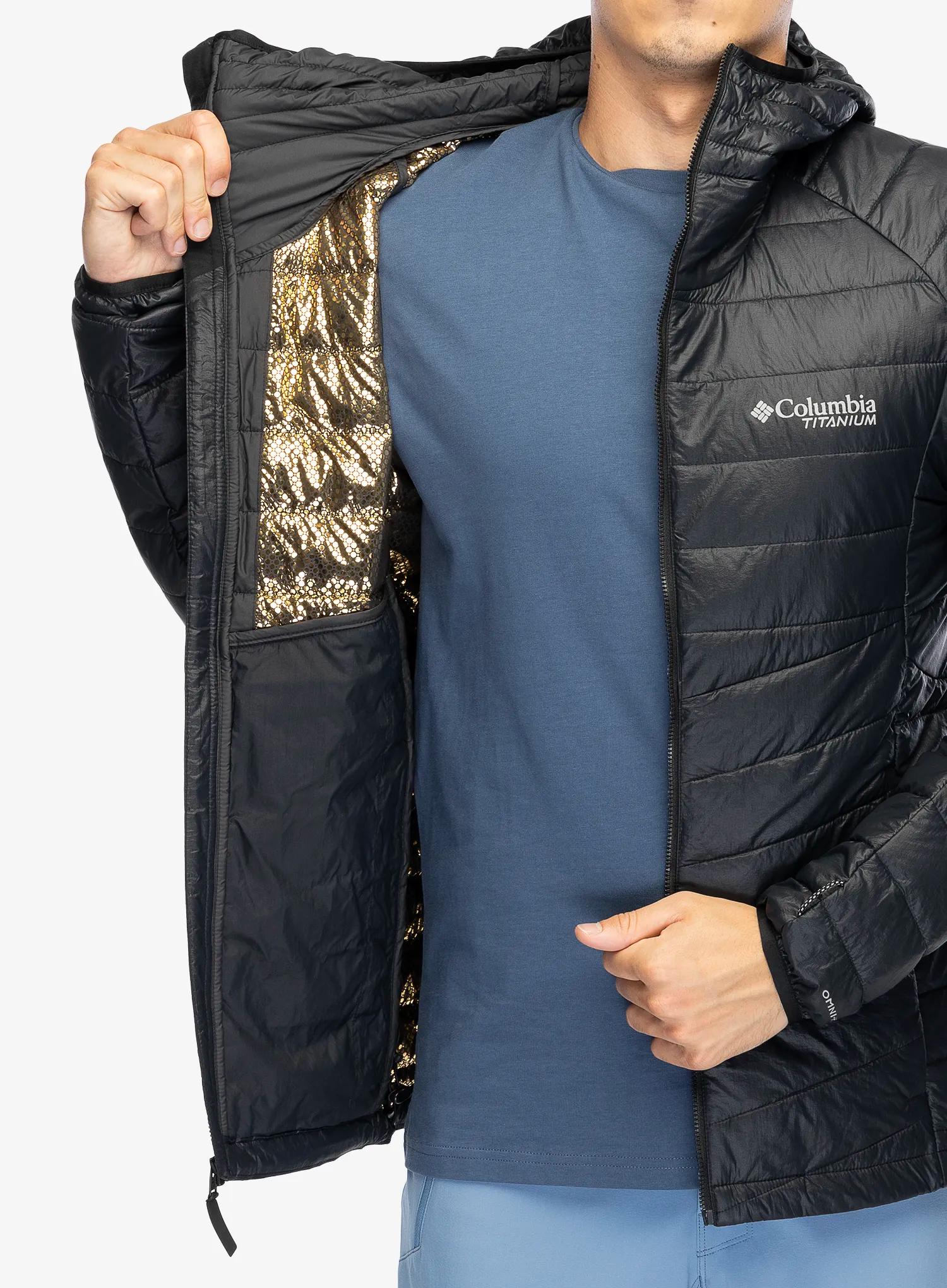 Zateplená bunda Columbia Platinum Peak II Hooded Jacket - black