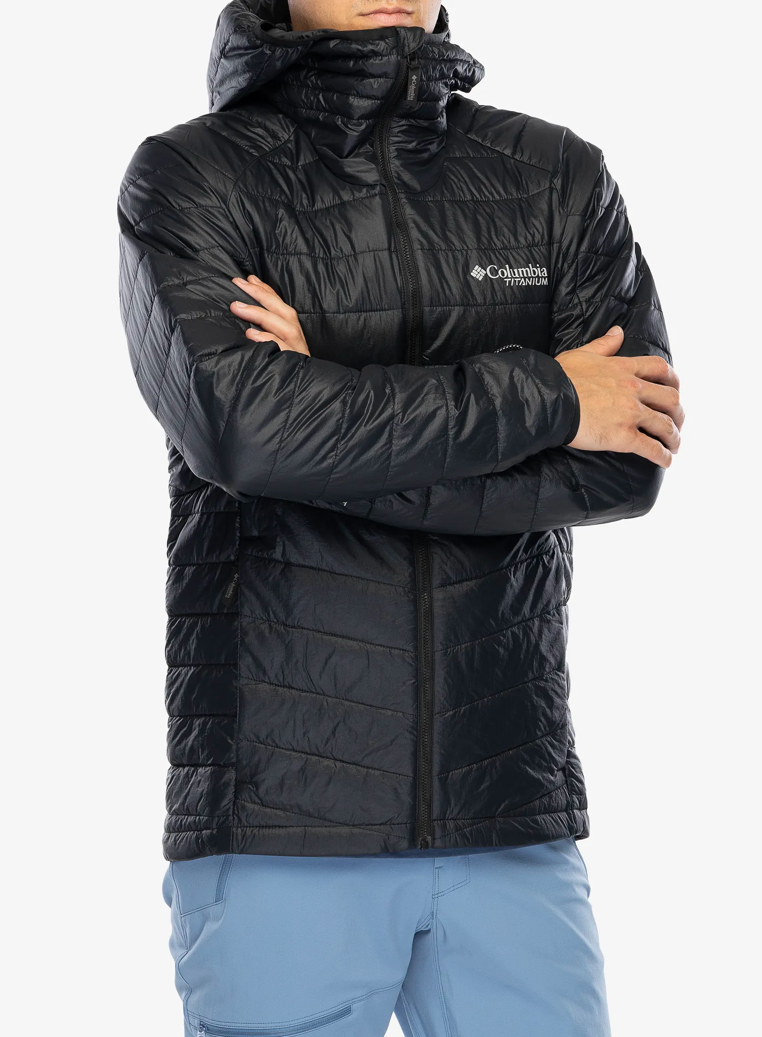 Zateplená bunda Columbia Platinum Peak II Hooded Jacket - black