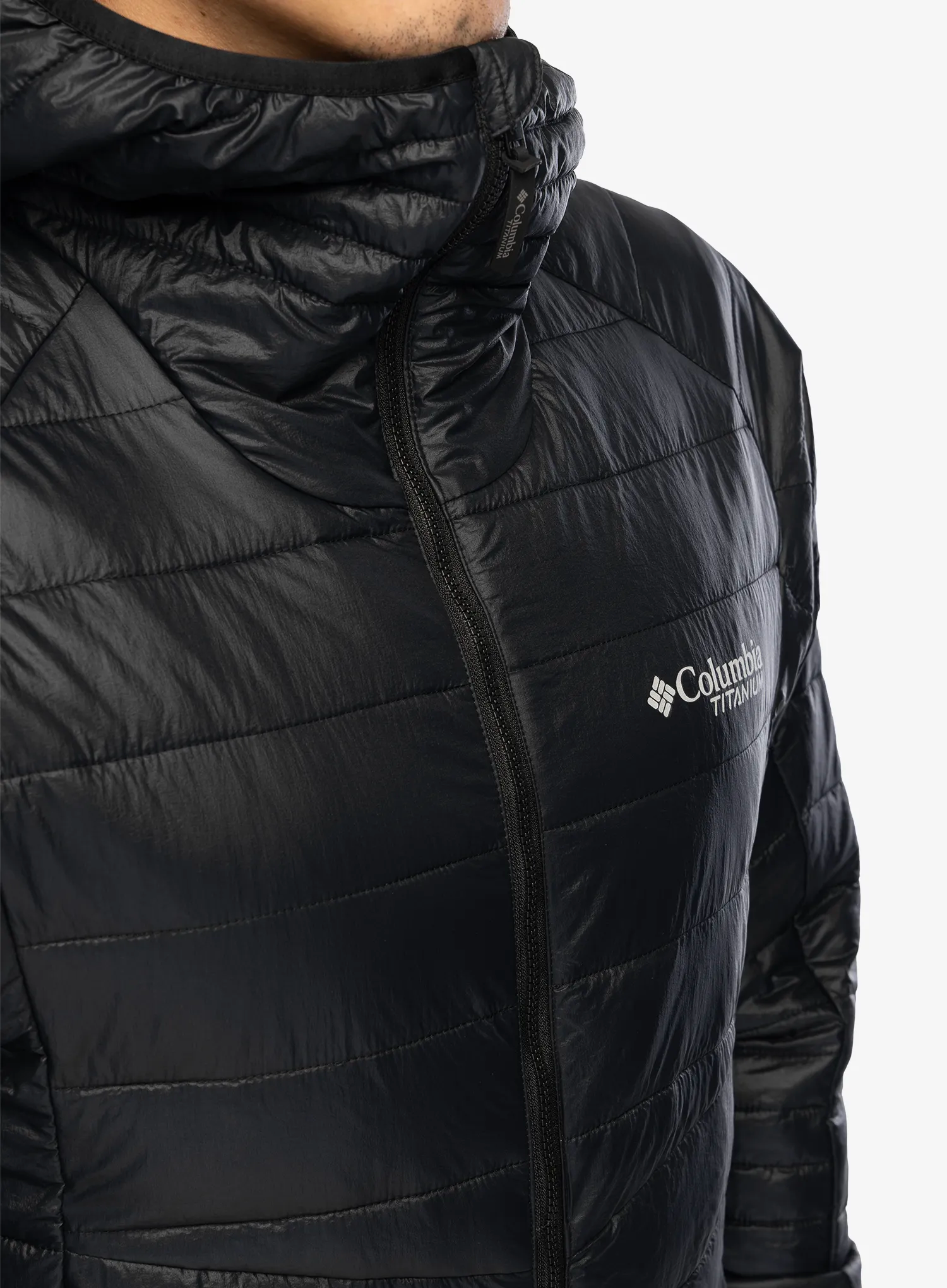 Zateplená bunda Columbia Platinum Peak II Hooded Jacket - black