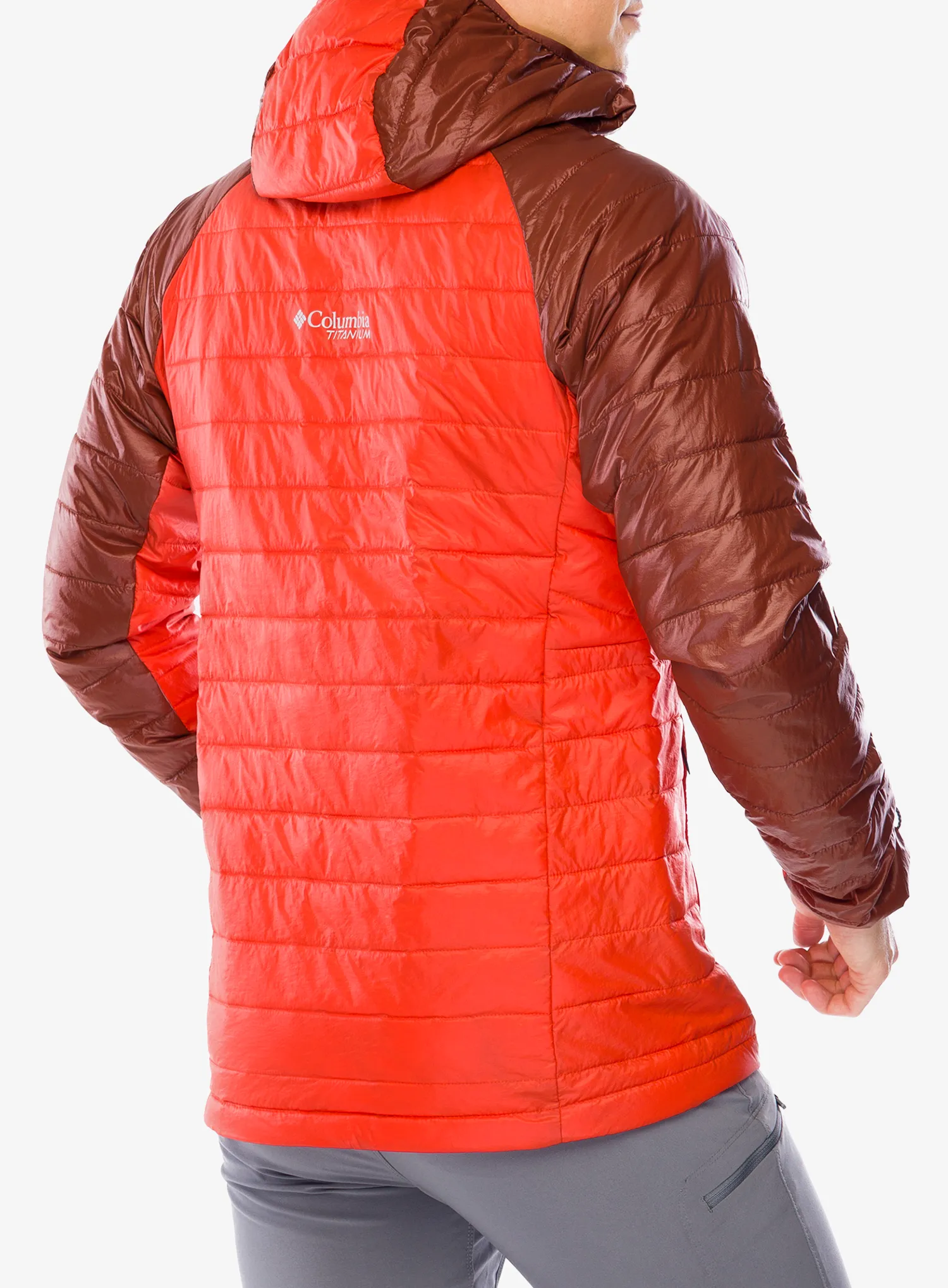 Zateplená bunda Columbia Platinum Peak II Hooded Jacket - spicy/spice
