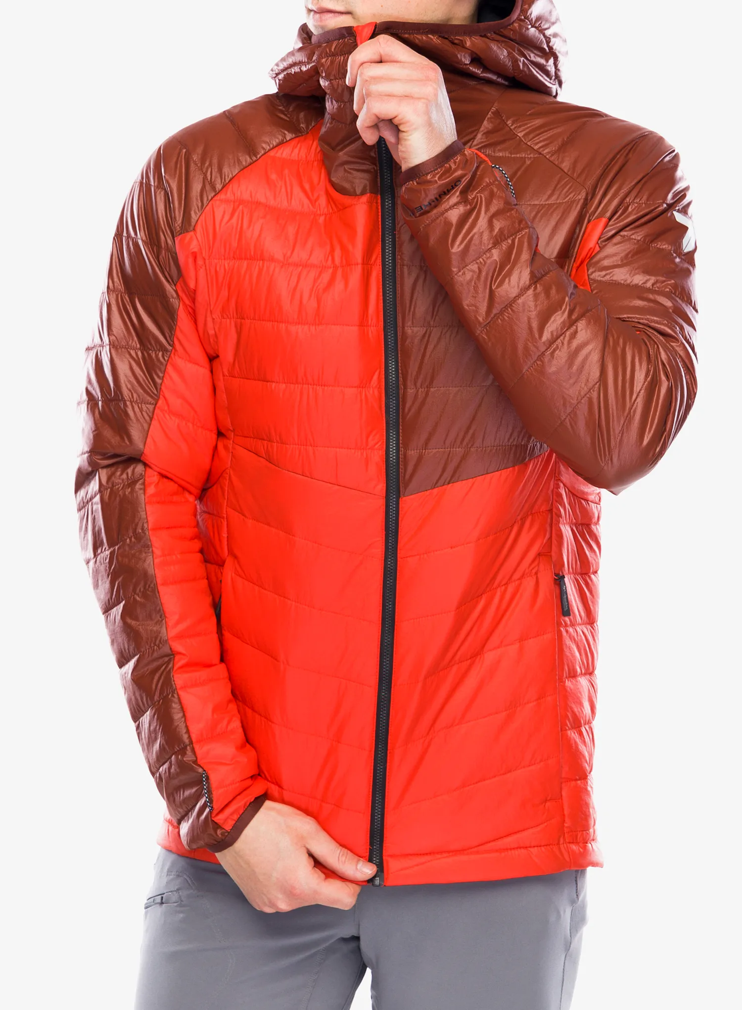 Zateplená bunda Columbia Platinum Peak II Hooded Jacket - spicy/spice