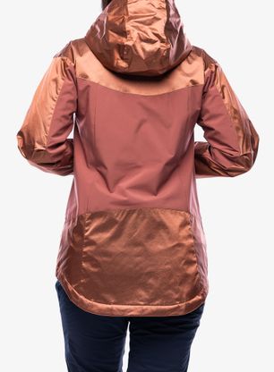 Zateplená bunda dámská Columbia Point Park Insulated Jacket - faded peach sheen/beetroot