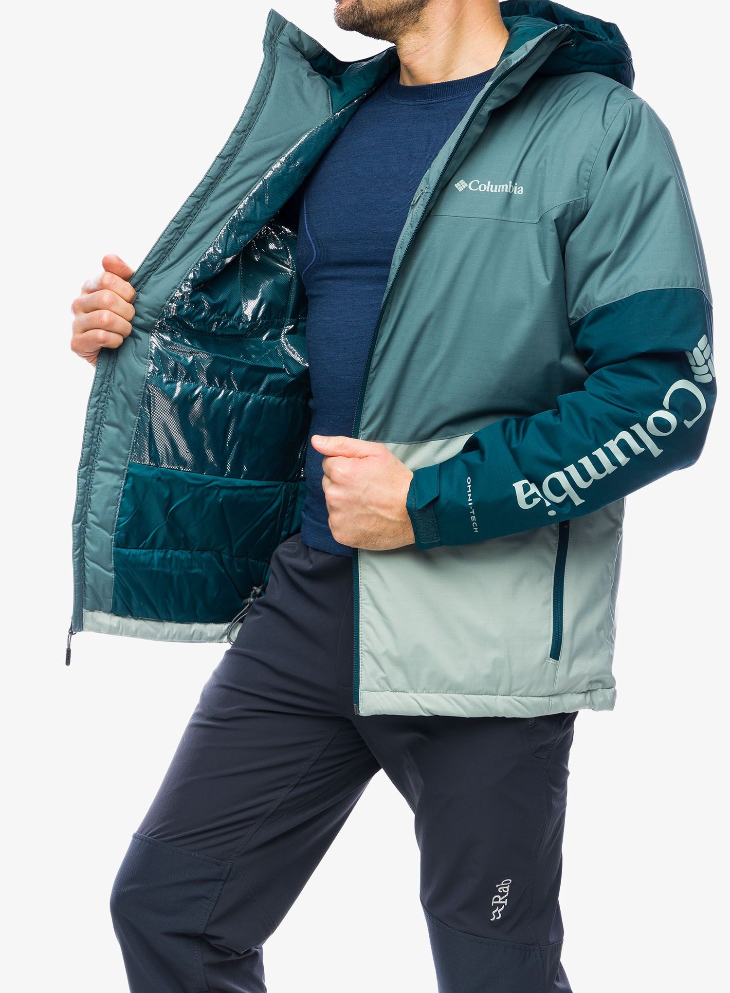 Zateplená bunda Columbia Point Park Insulated Jacket - metal/niagara/night wave