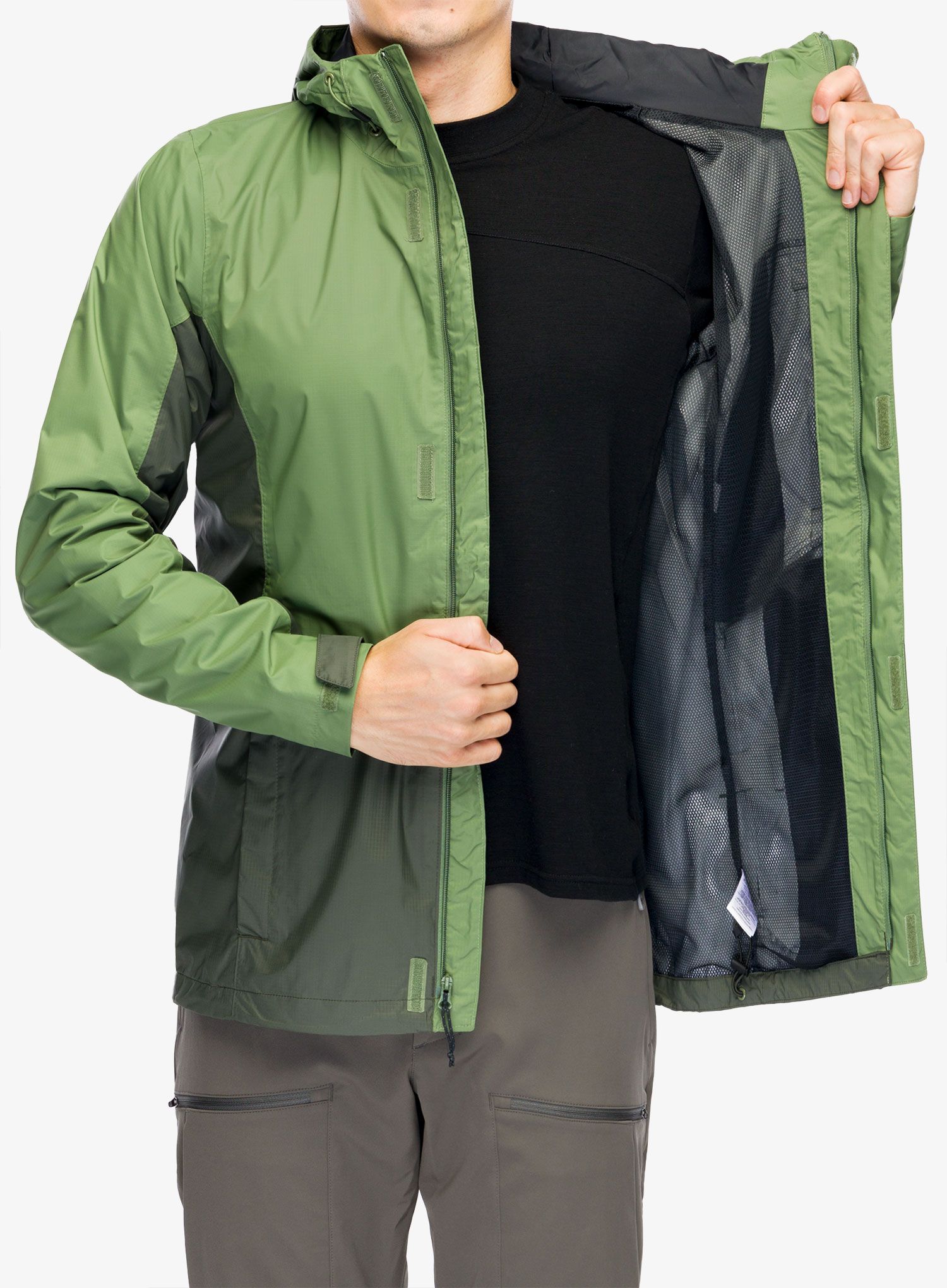 Bunda do deště Columbia Pouring Adventure III Jacket - canteen/greenscape