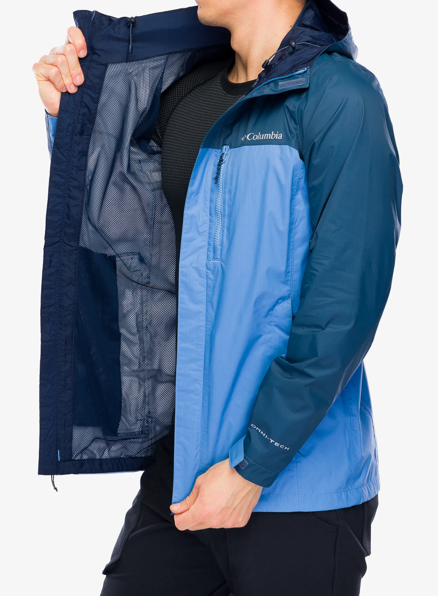 Bunda do deště Columbia Pouring Adventure II Jacket - skyler/dark mountain
