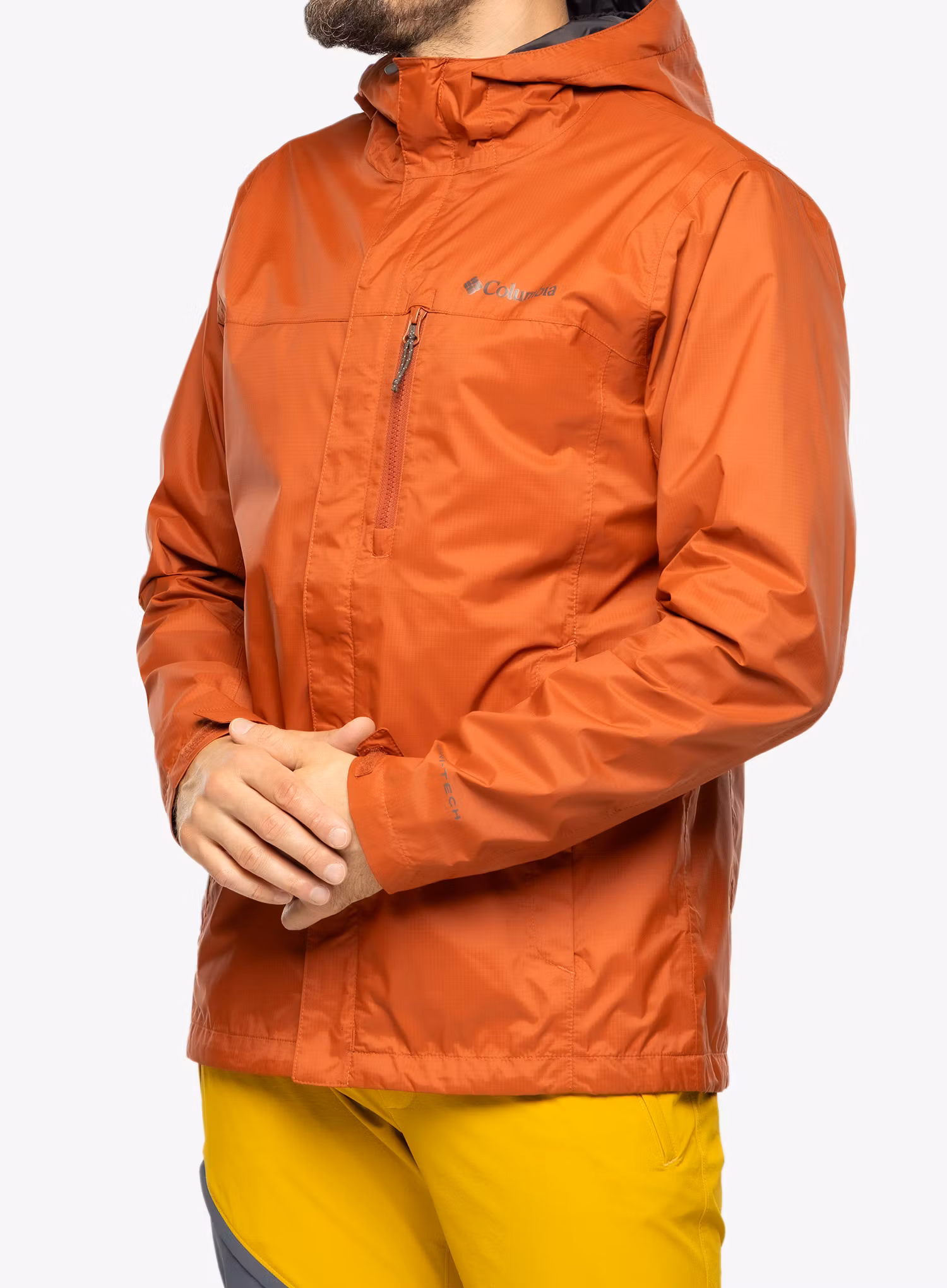 Pánská bunda do deště Columbia Pouring Adventure II Jacket - warp red