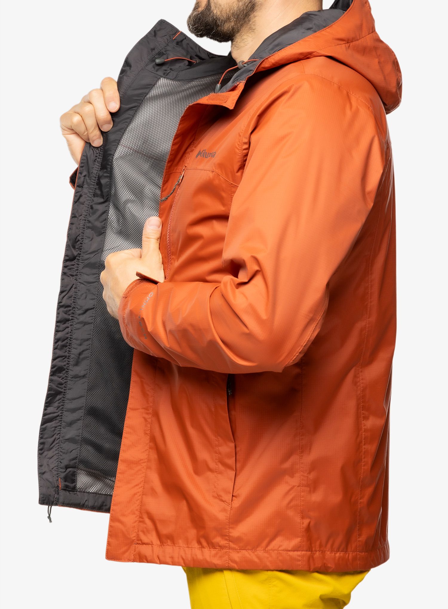 Pánská bunda do deště Columbia Pouring Adventure II Jacket - warp red