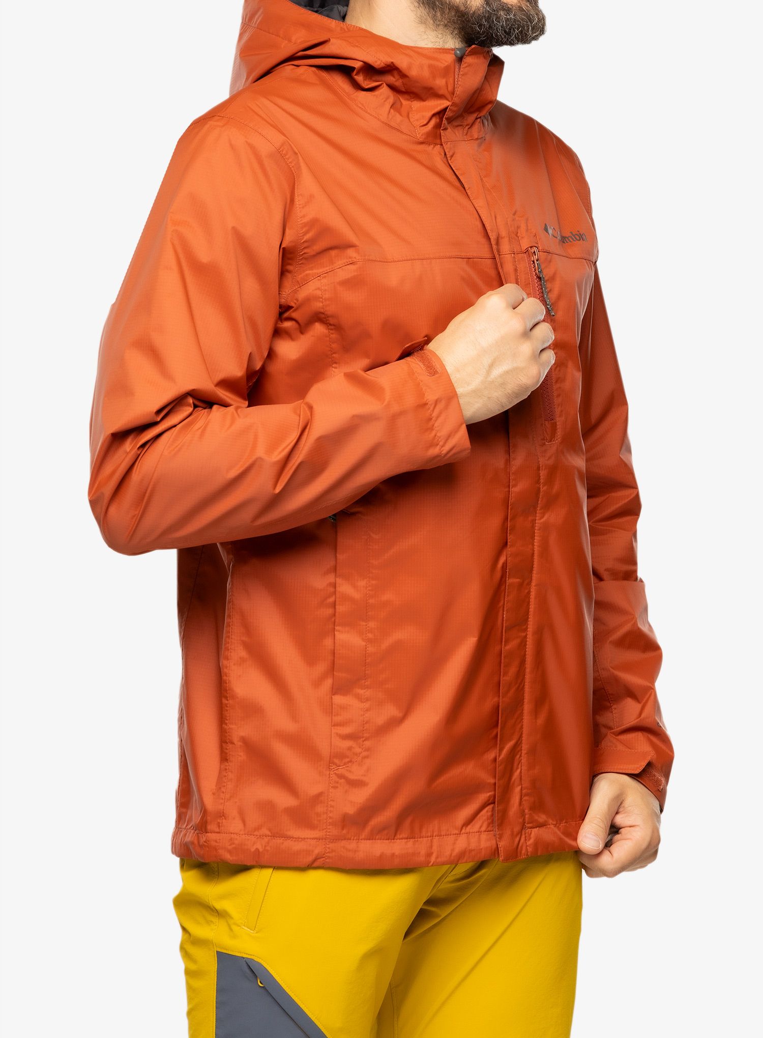 Pánská bunda do deště Columbia Pouring Adventure II Jacket - warp red