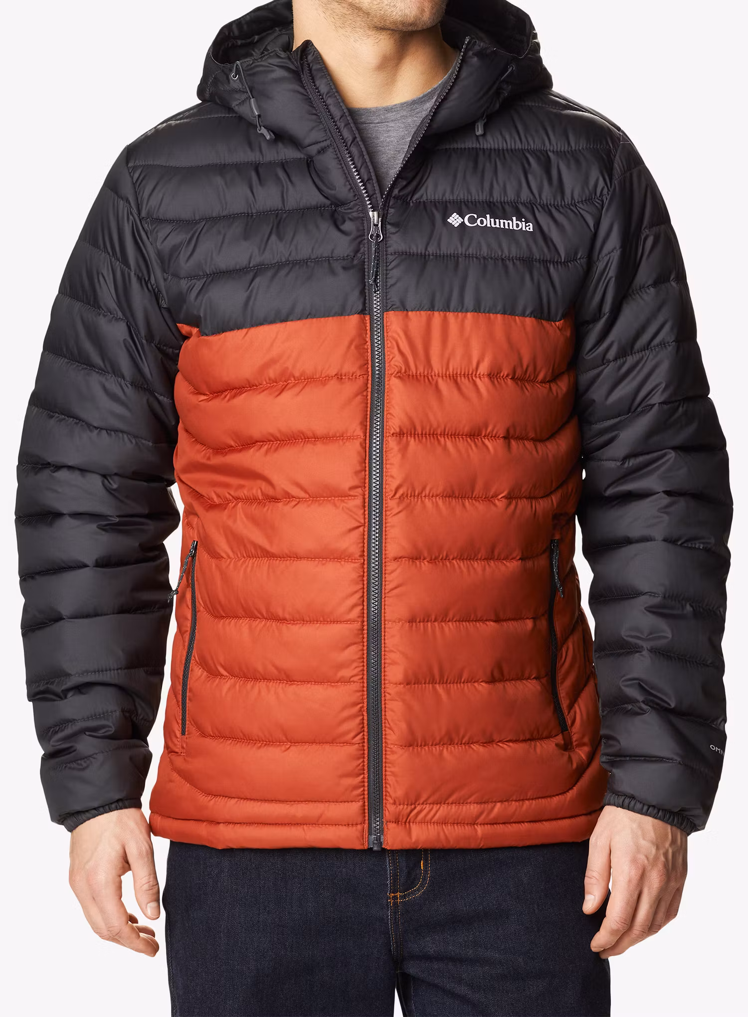 Zateplená bunda Columbia Powder Lite Hooded Jacket - warp red/shark