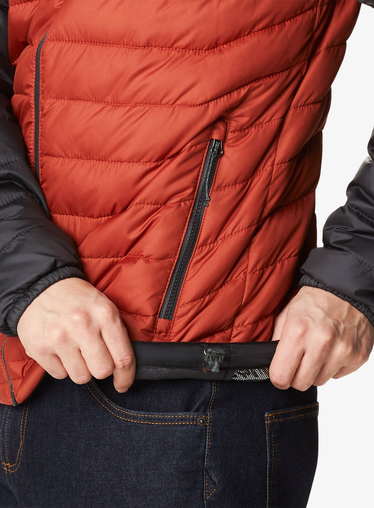 Zateplená bunda Columbia Powder Lite Hooded Jacket - warp red/shark