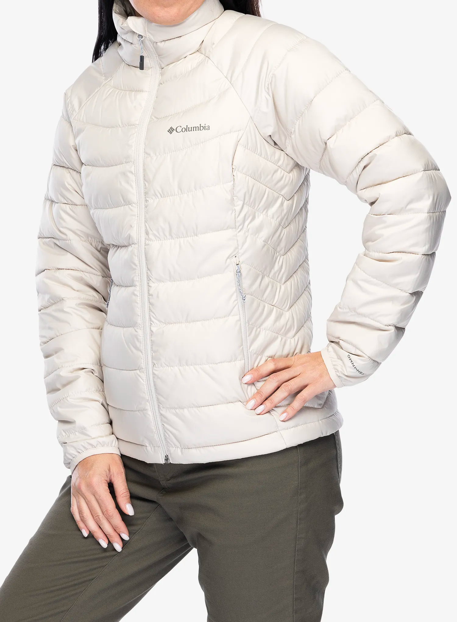 Zateplená bunda dámská Columbia Powder Lite II Full Zip Jacket - dark stone