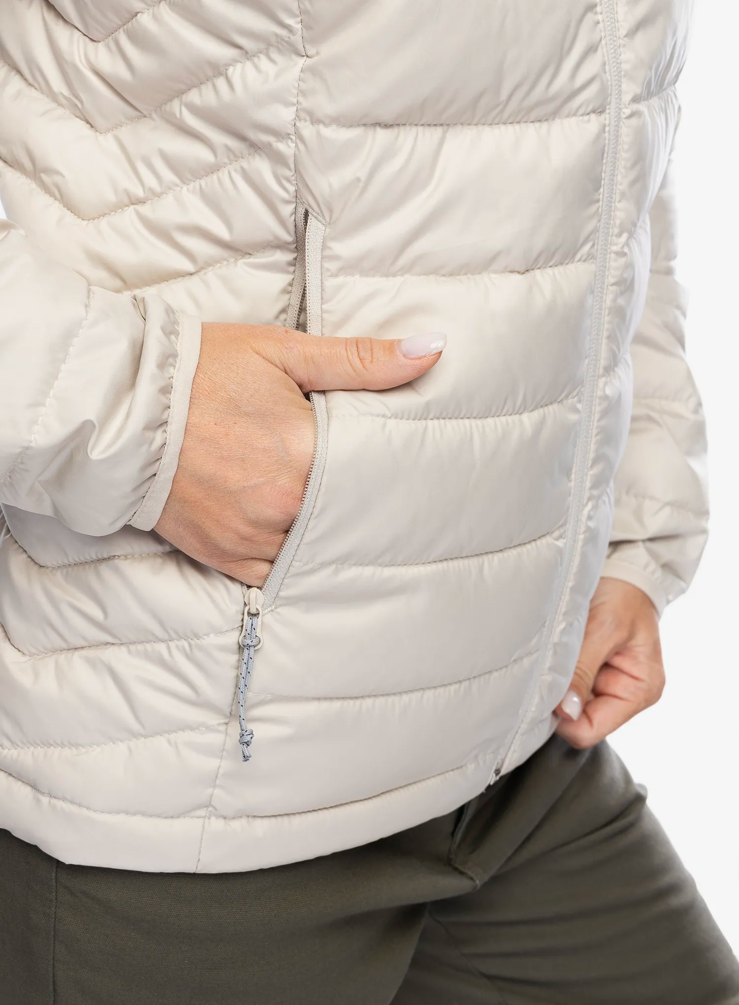 Zateplená bunda dámská Columbia Powder Lite II Full Zip Jacket - dark stone