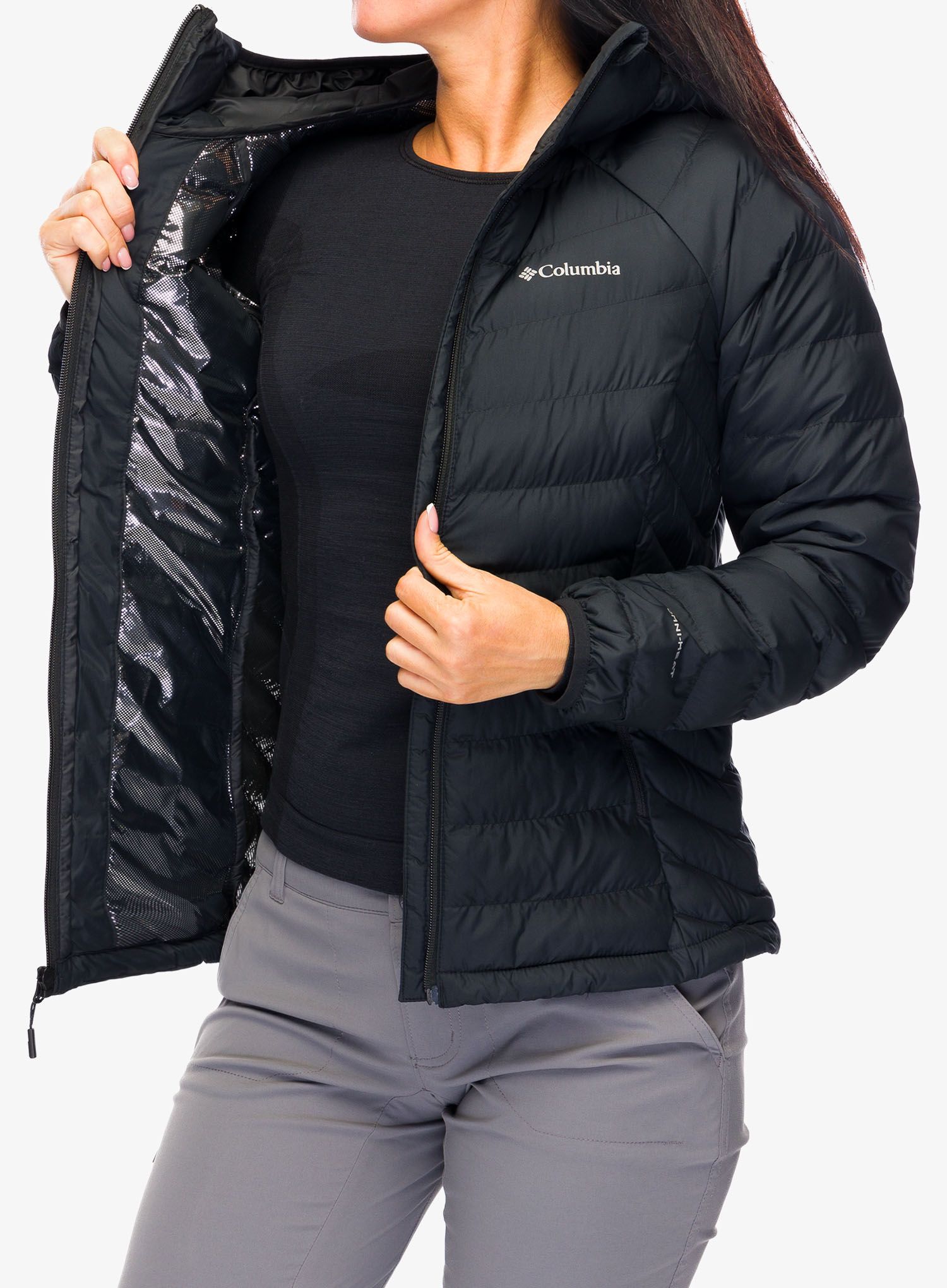 Dámská bunda Columbia Powder Lite II Hooded Jacket - black