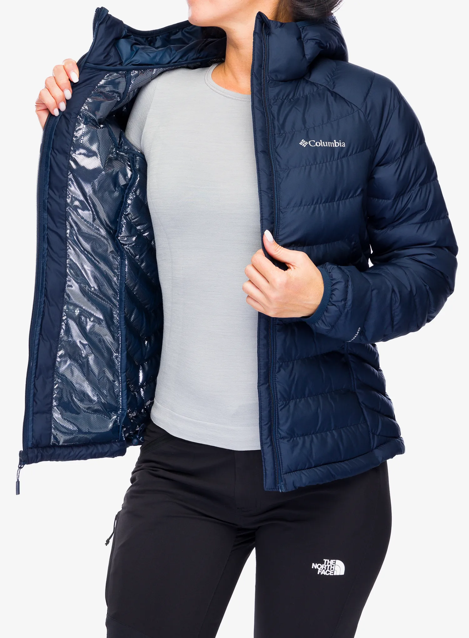 Dámská bunda Columbia Powder Lite II Hooded Jacket - collegiate navy