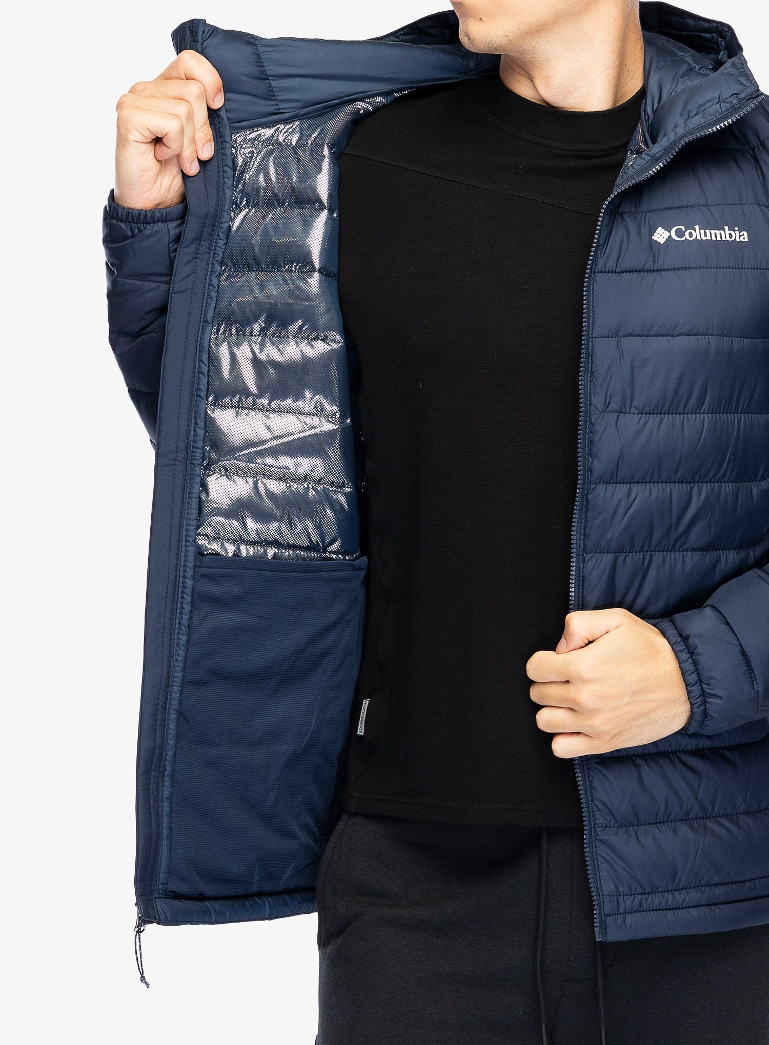 Bunda Columbia Powder Lite II Hooded Jacket - collegiate navy