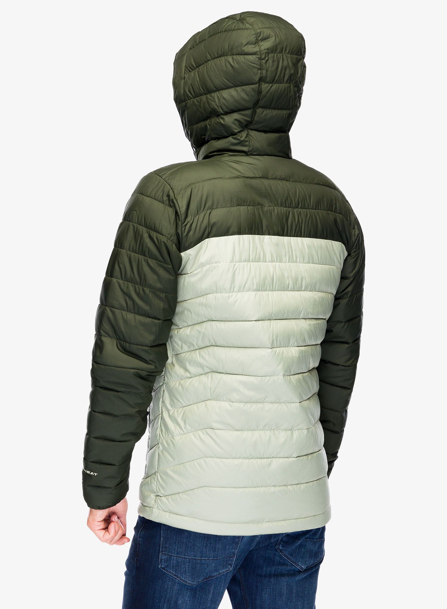 Bunda Columbia Powder Lite II Hooded Jacket - safari/greenscape