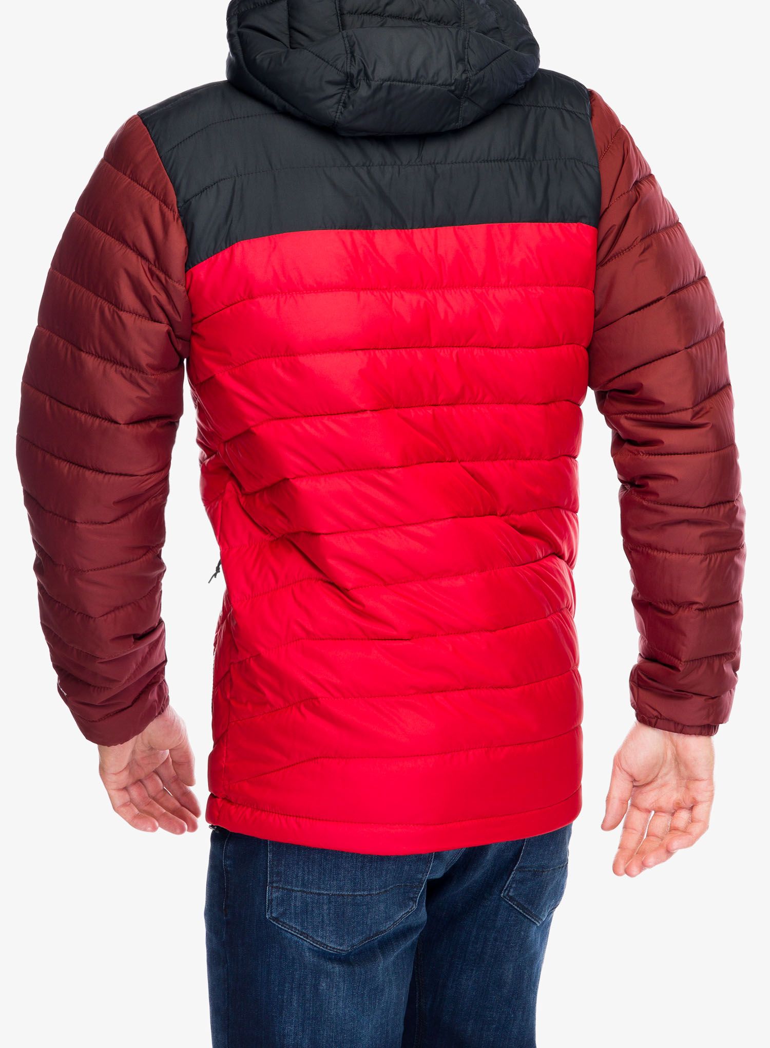 Bunda Columbia Powder Lite II Hooded Jacket - sail red/black/spice