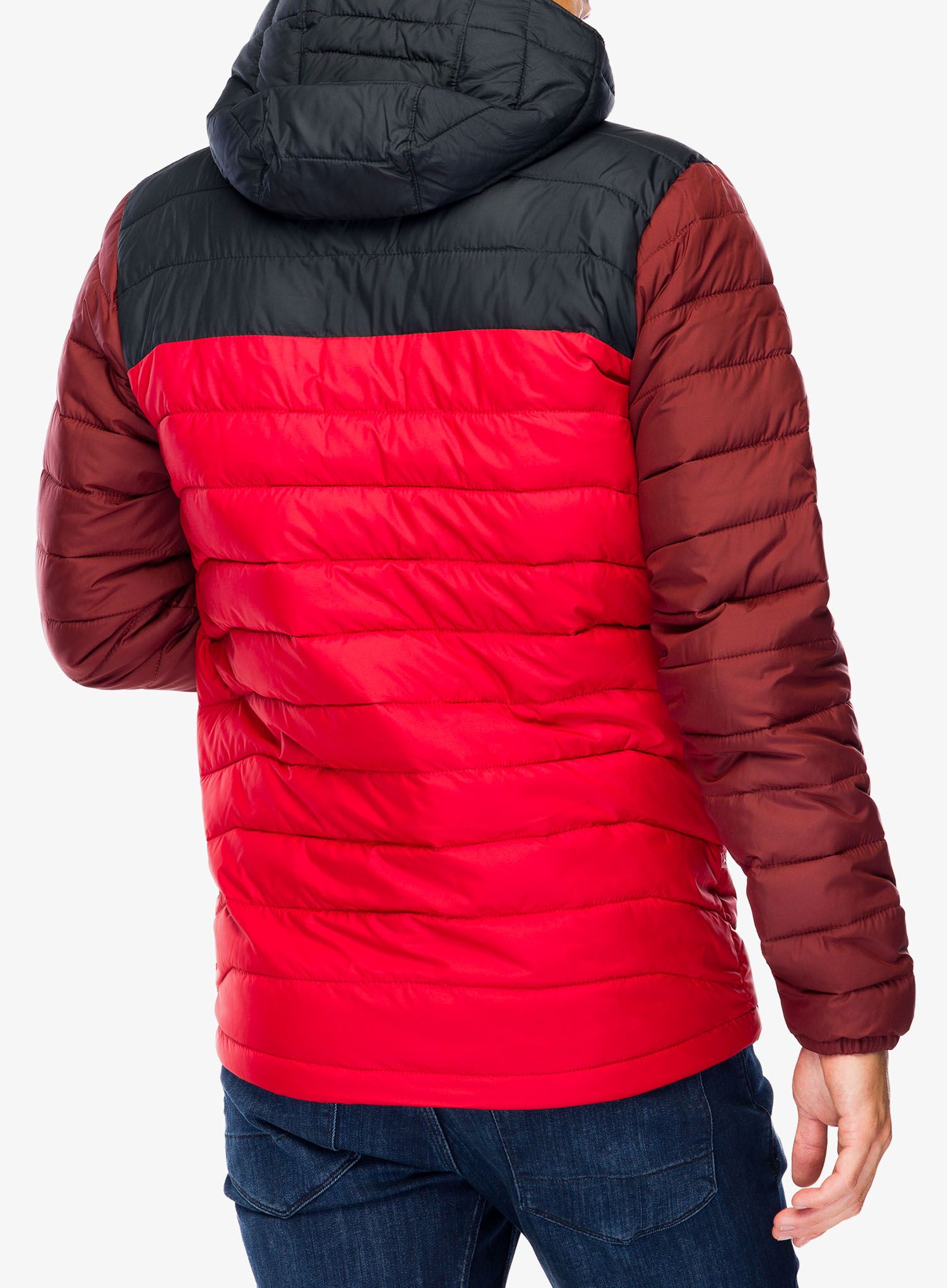 Bunda Columbia Powder Lite II Hooded Jacket - sail red/black/spice