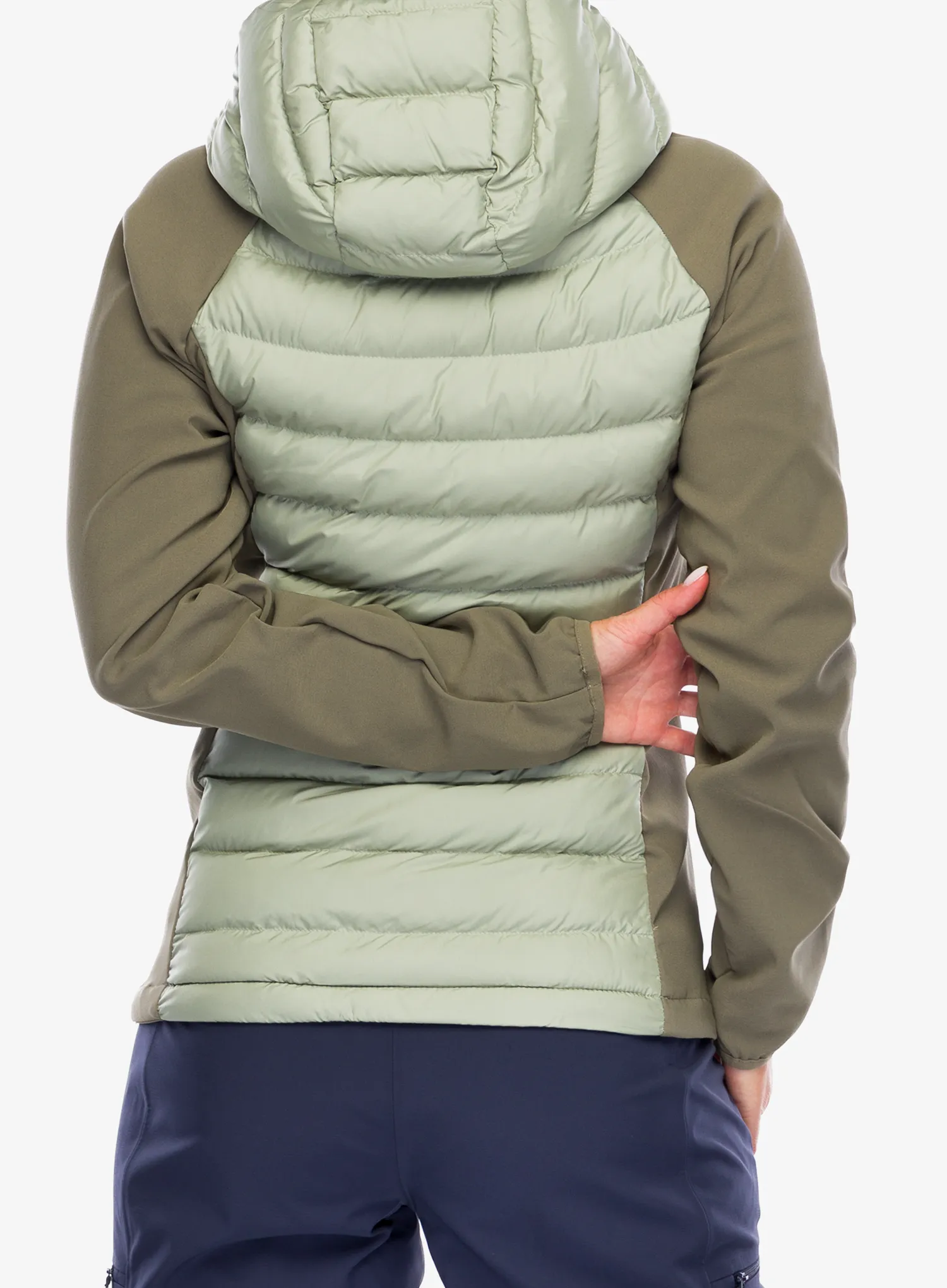 Dámská bunda Columbia Powder Lite II Hybrid Hooded Jacket - safari/stone green
