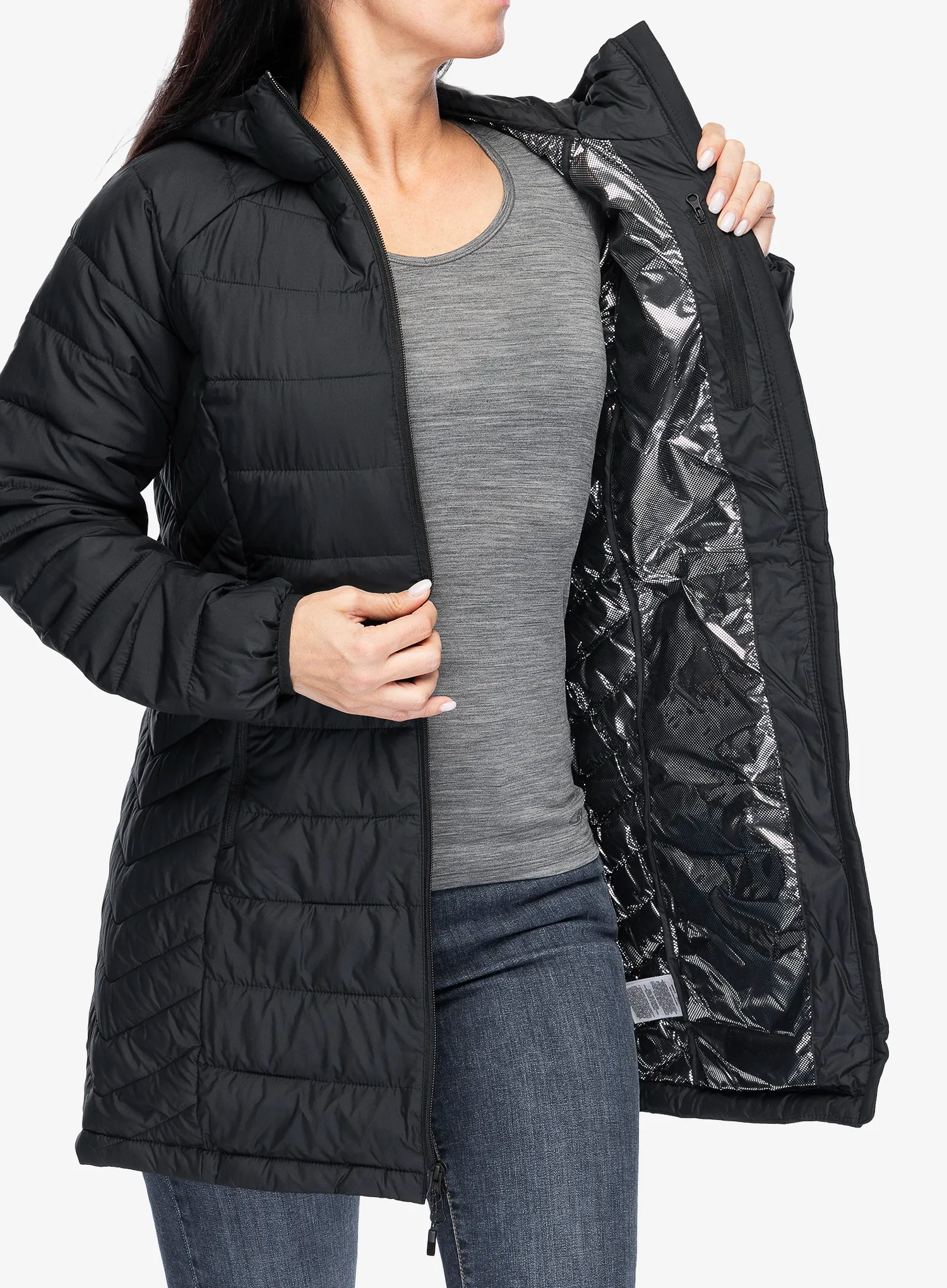 Dámský kabát Columbia Powder Lite II Mid Jacket - black