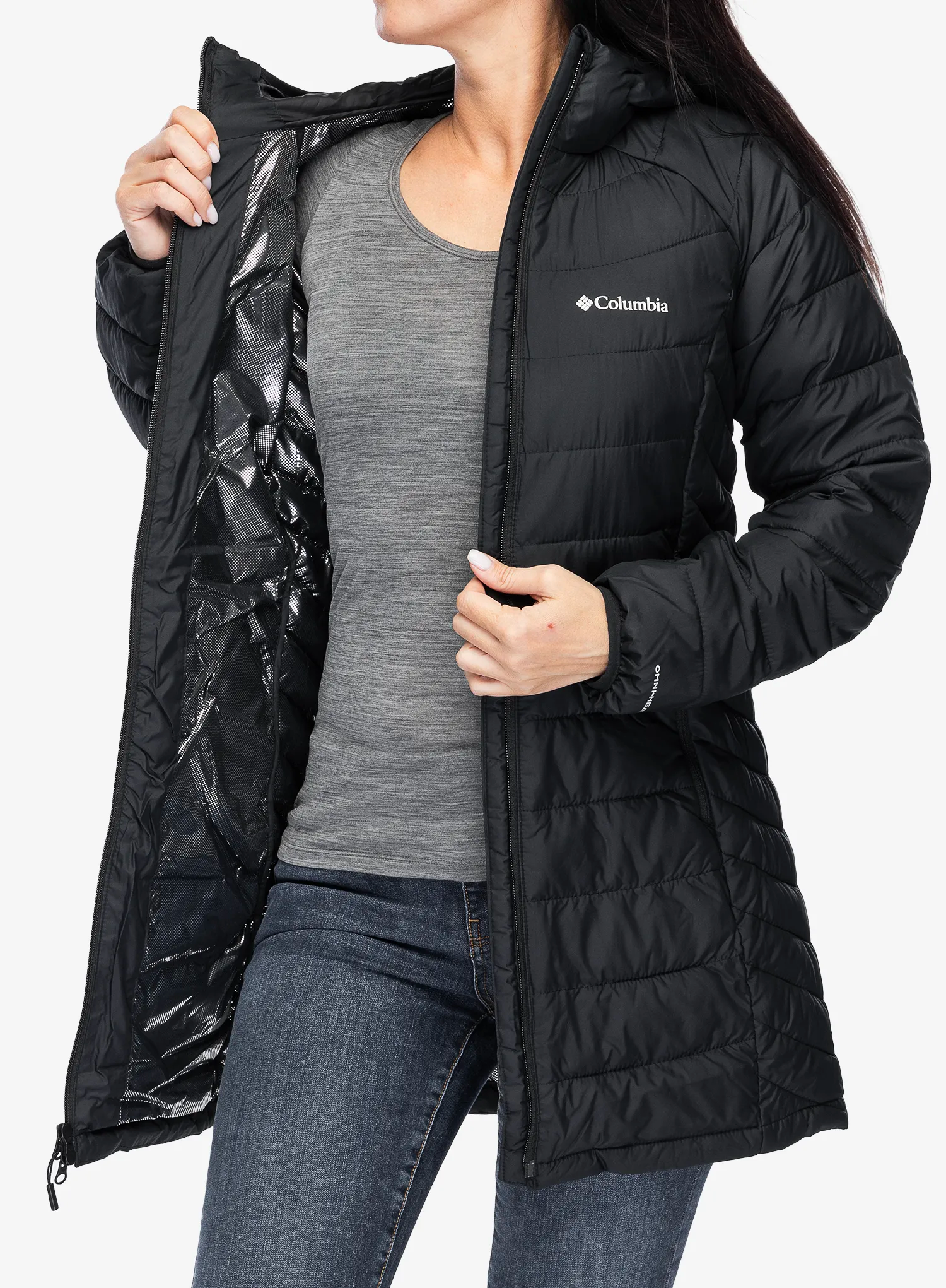 Dámský kabát Columbia Powder Lite II Mid Jacket - black