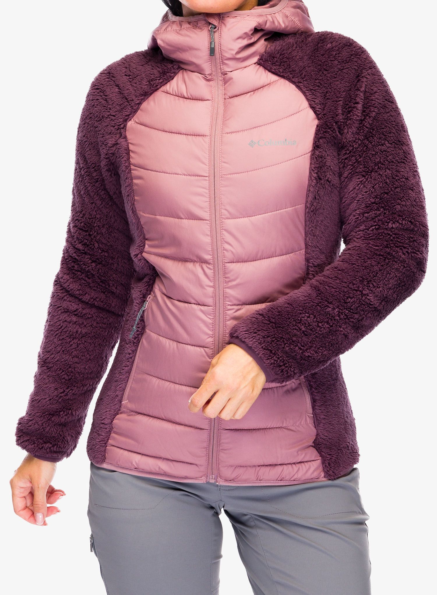 Dámská bunda Columbia Powder Lite II Sherpa Hybrid Jacket - moonvista/fig