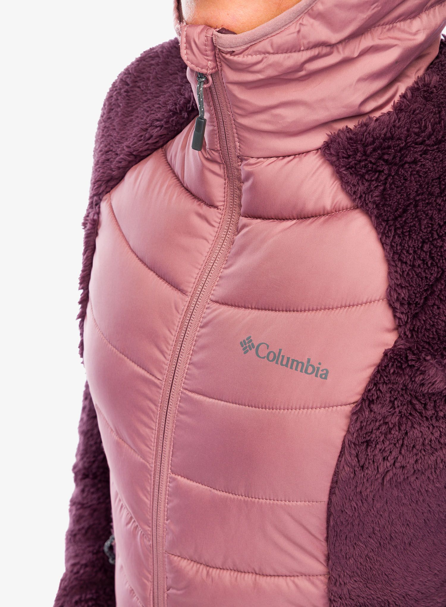 Dámská bunda Columbia Powder Lite II Sherpa Hybrid Jacket - moonvista/fig
