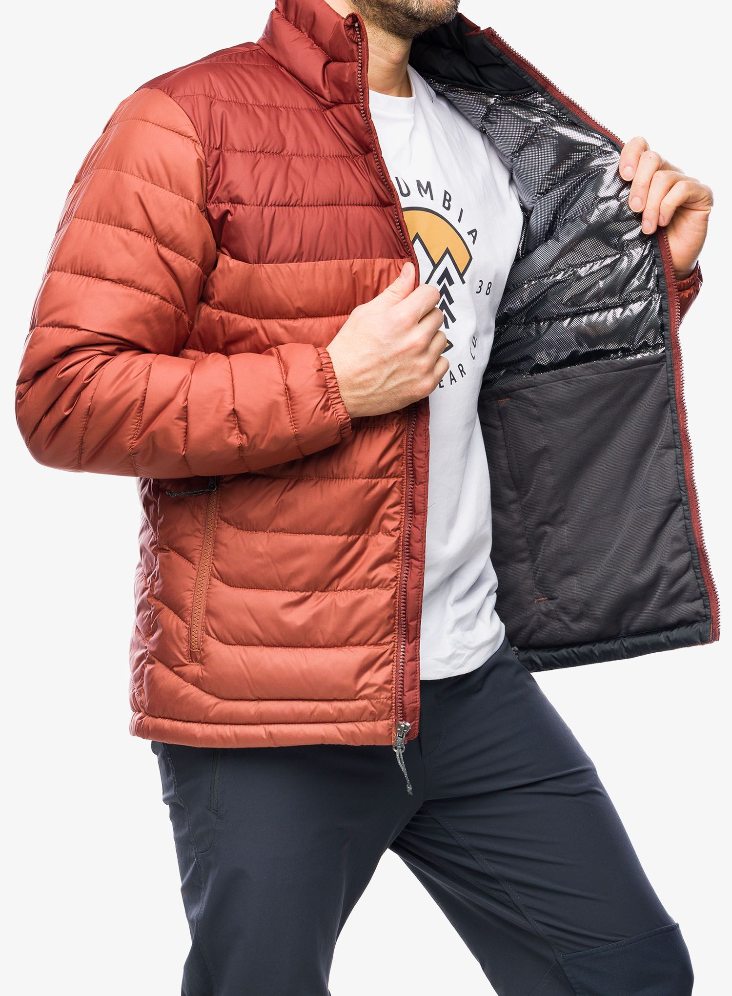 Zateplená bunda Columbia Powder Lite Jacket - auburn/spice