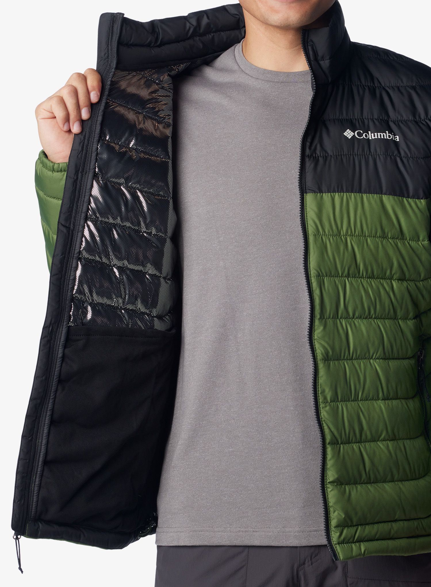 Zateplená bunda Columbia Powder Lite Jacket - canteen/black