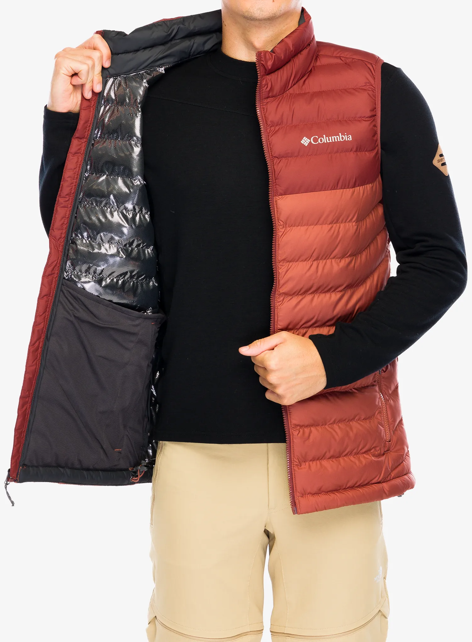 Zateplená vesta Columbia Powder Lite Vest - auburn/spice