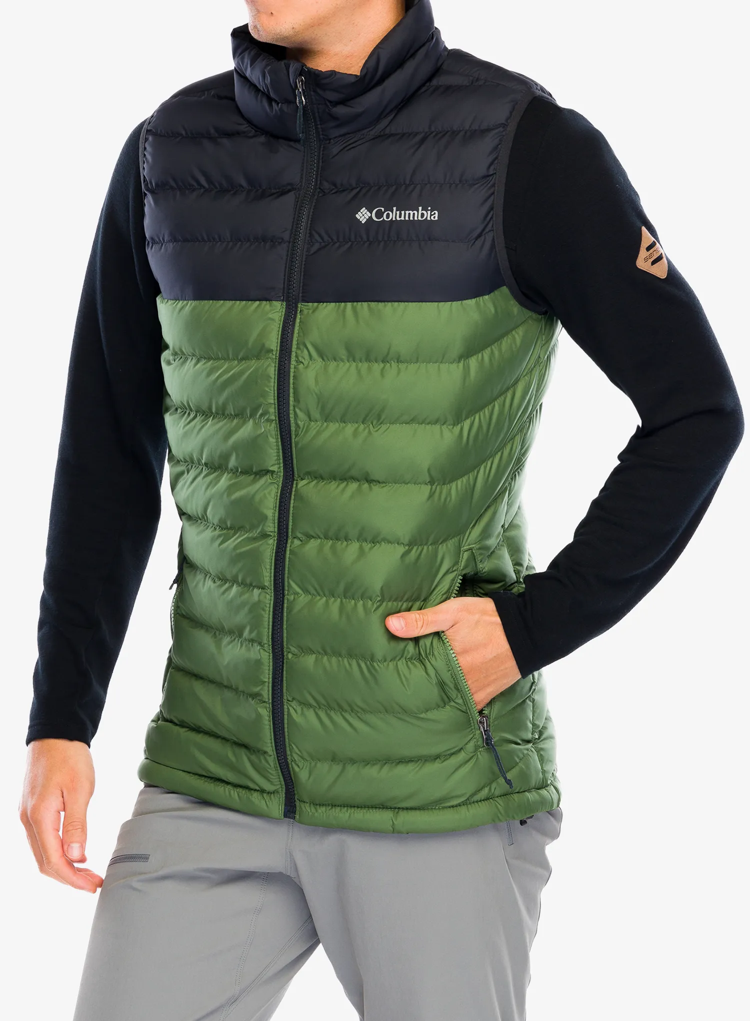 Zateplená vesta Columbia Powder Lite Vest - canteen/black