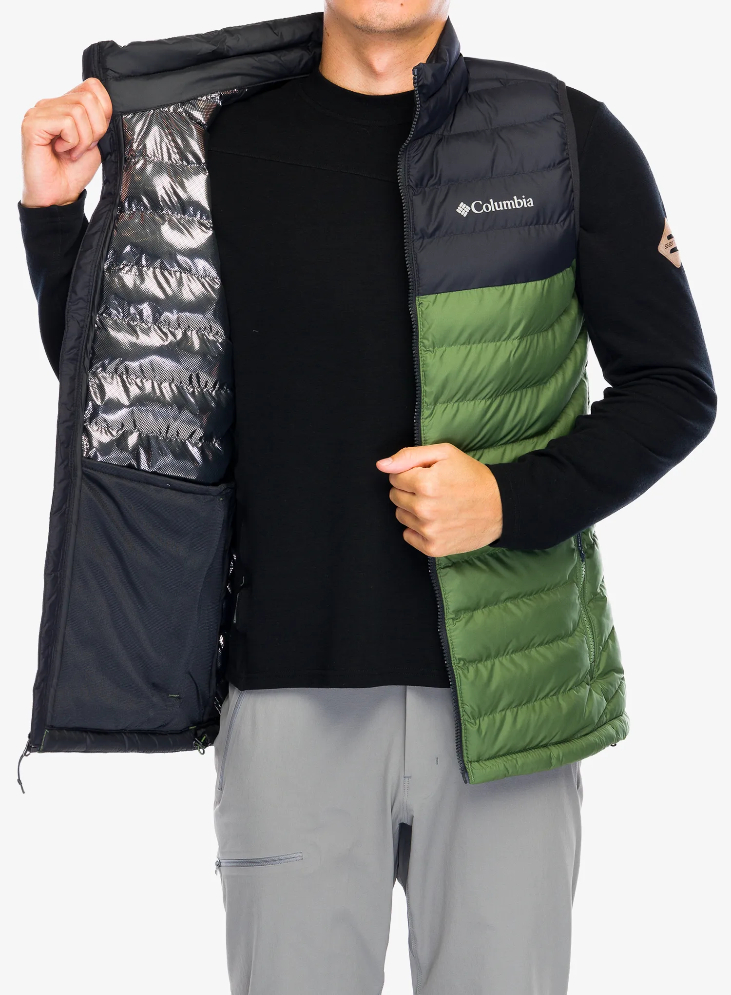 Zateplená vesta Columbia Powder Lite Vest - canteen/black