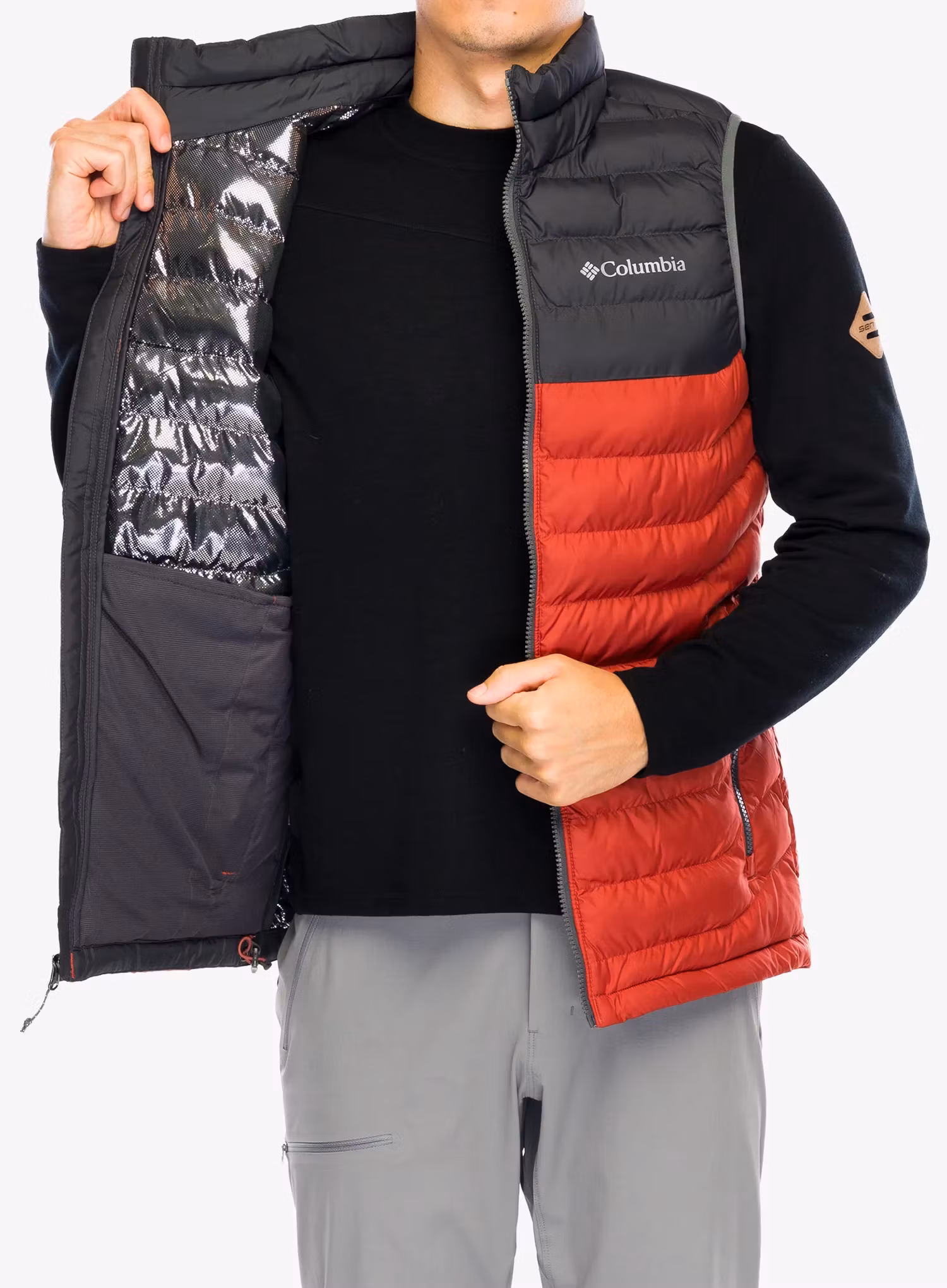 Pánská vesta Columbia Powder Lite Vest - warp red/shark