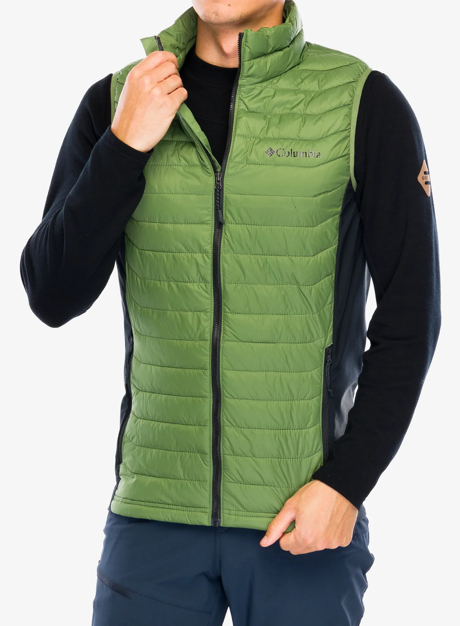 Zateplená vesta Columbia Powder Pass Vest - canteen/black