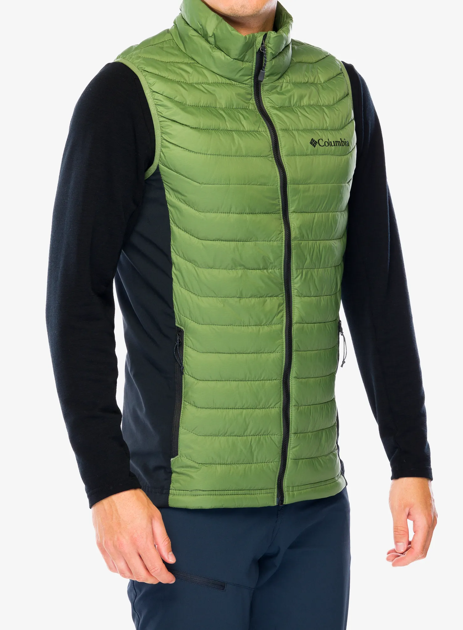 Zateplená vesta Columbia Powder Pass Vest - canteen/black