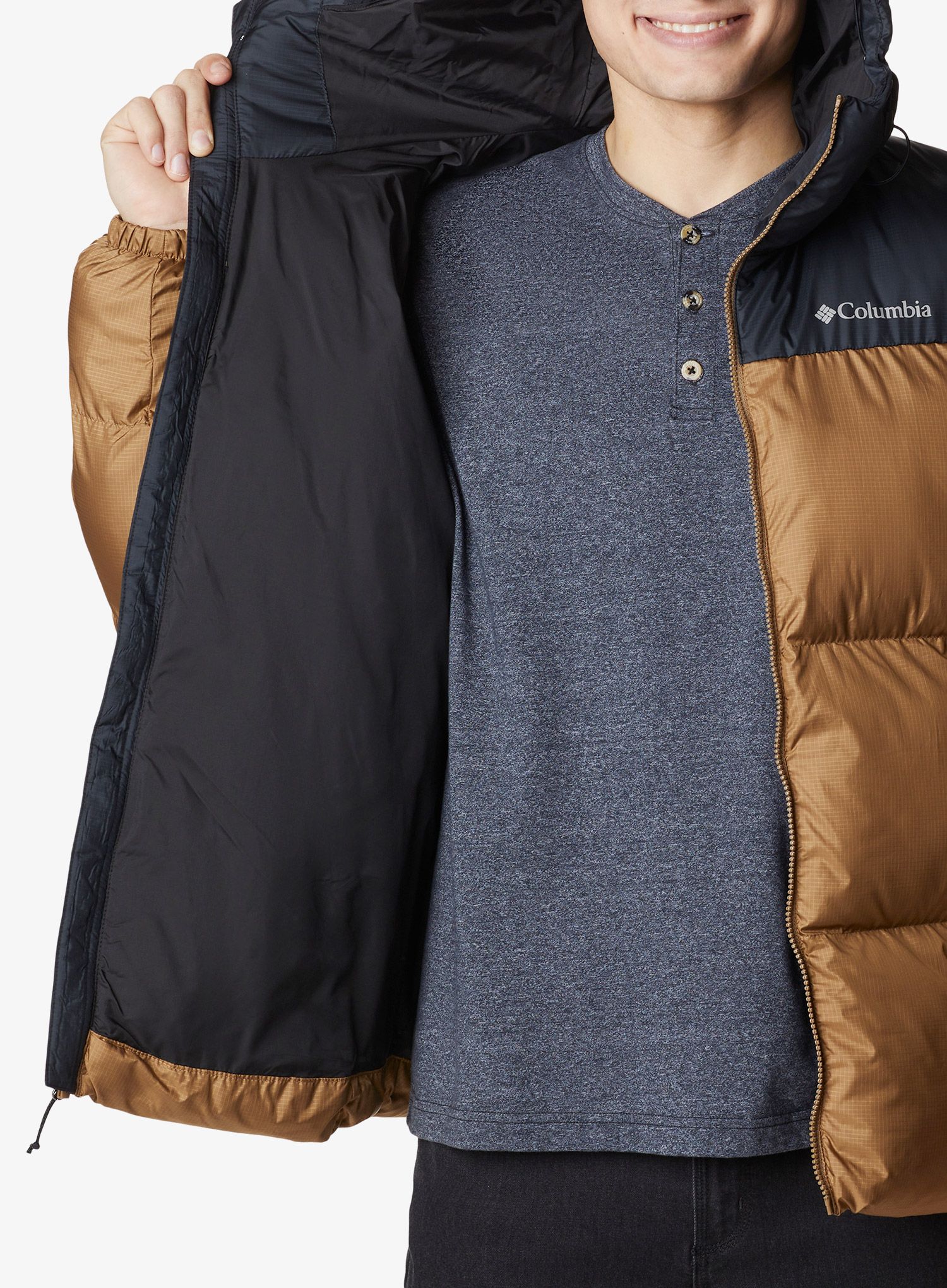 Zateplená bunda Columbia Puffect Hooded Jacket - delta/black