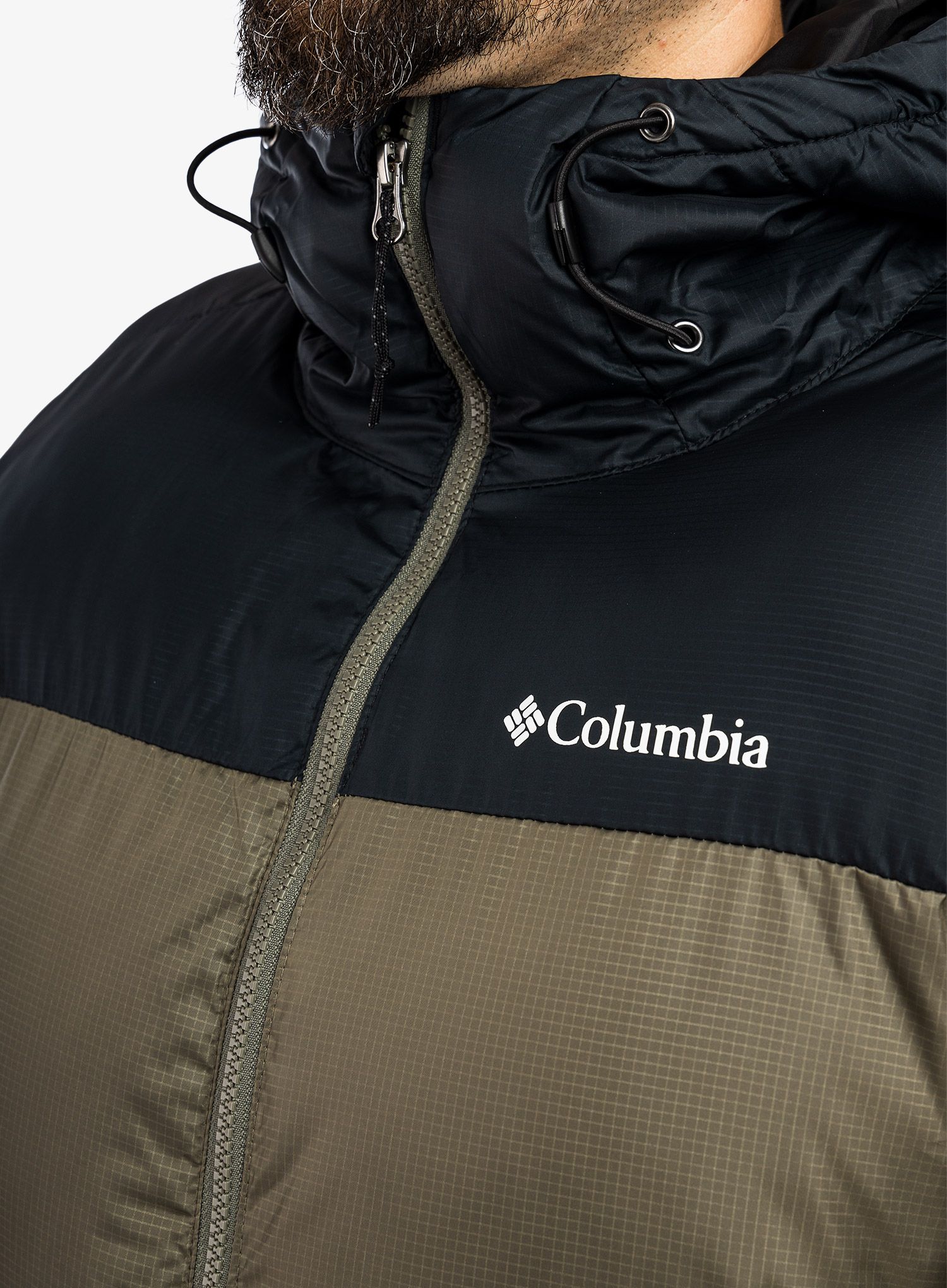Bunda Columbia Puffect Hooded Jacket - stone green/black